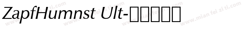 ZapfHumnst Ult字体转换